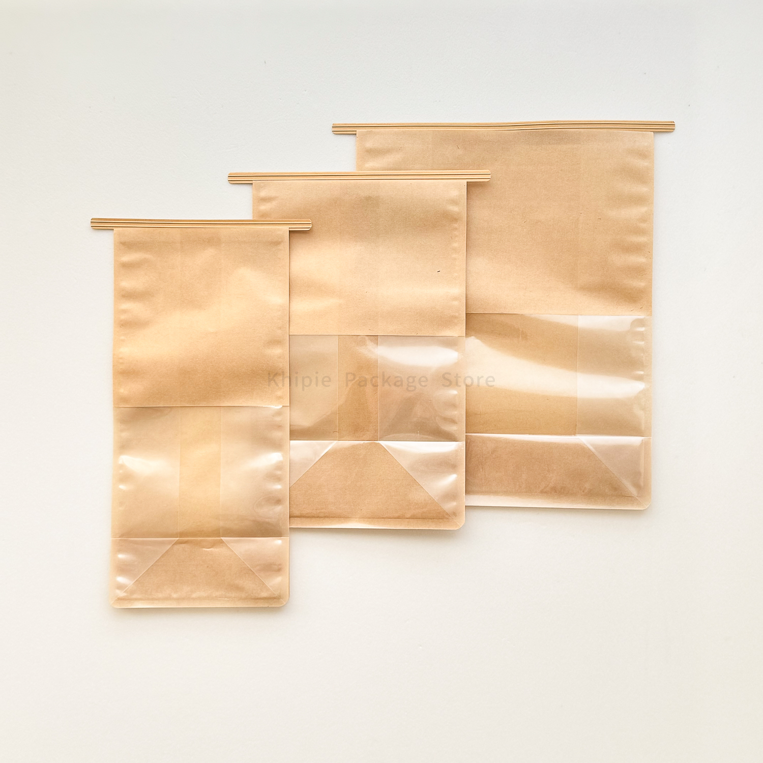 開窗捲邊吐司袋｜牛皮