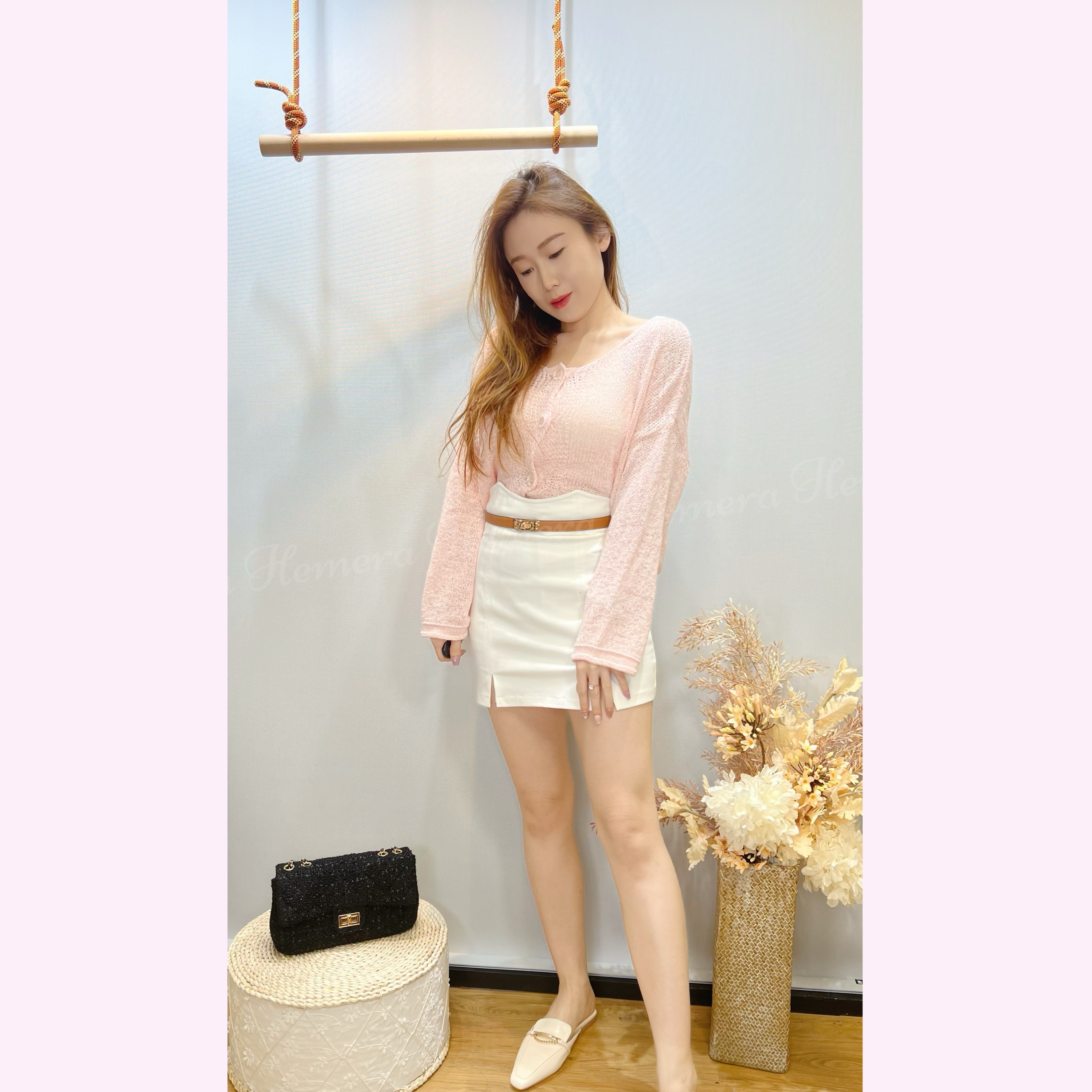 JK24W0333 柔和甜心網網外套