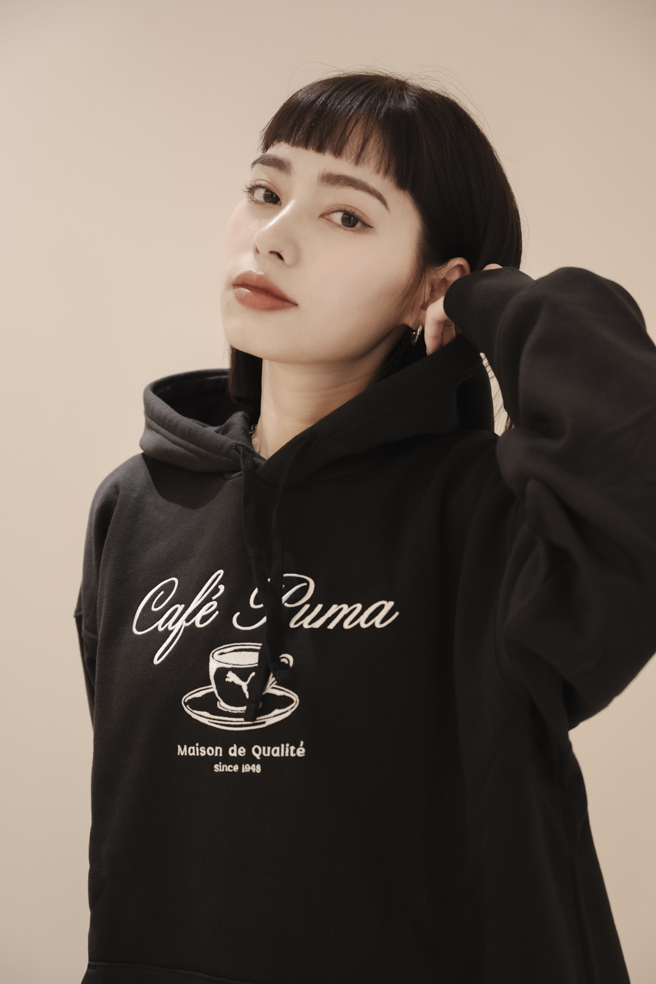 【現貨】PUMA "CAFE PUMA" 長袖帽T 黑 62524401