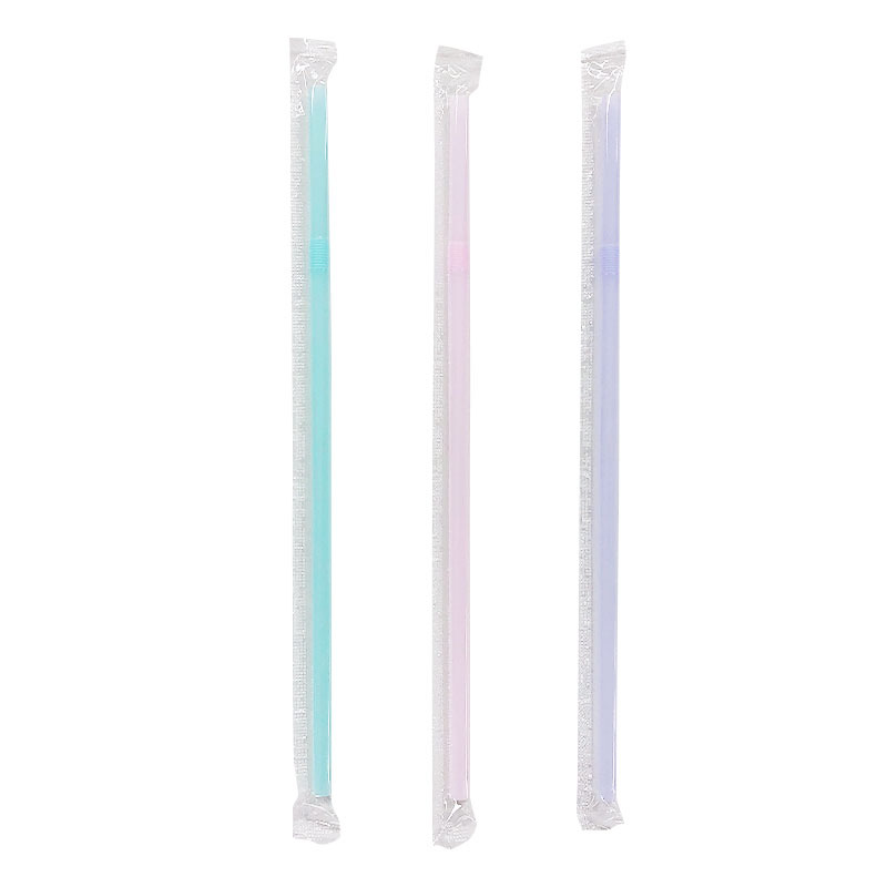 彎曲吸管/粉彩 21cm 80入  獨立包裝