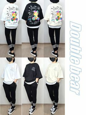 🇰🇷 韓國潮牌 填色雙BEAR BEAR  T-SHIRT (K3/M233)