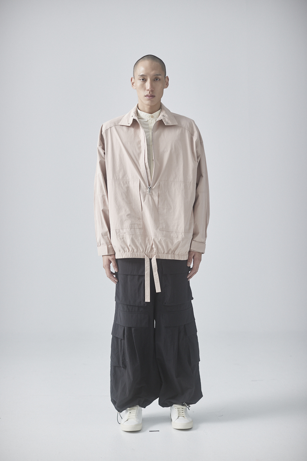 半門襟套頭教練外套