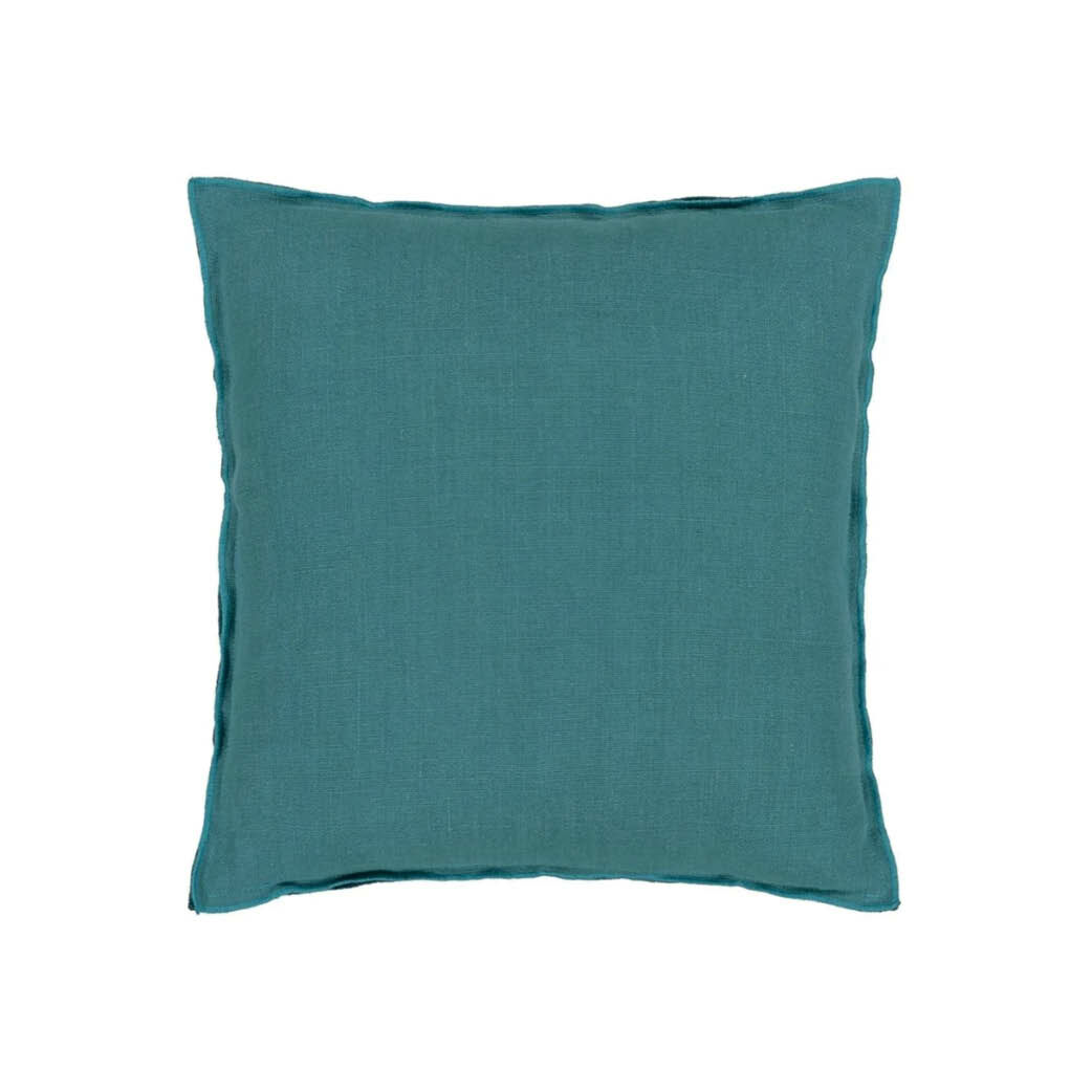 Designers Guild - Brera Lino 海洋藍綠雙色抱枕（預購）