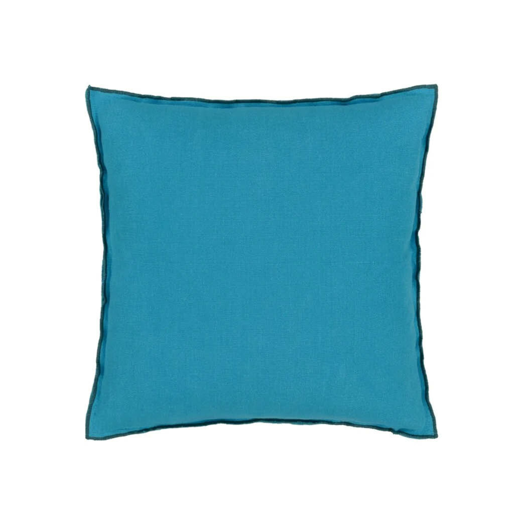 Designers Guild - Brera Lino 海洋藍綠雙色抱枕（預購）