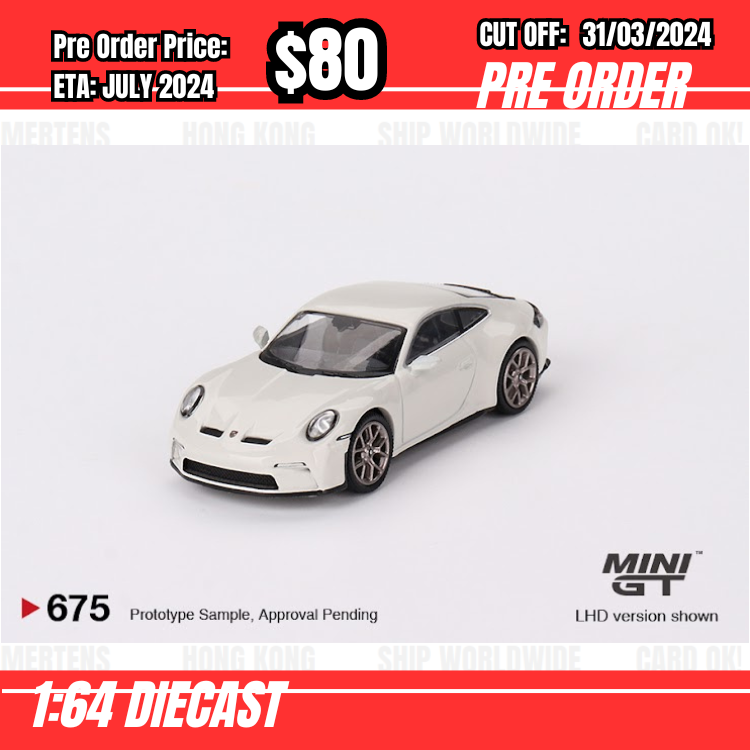 RS-$80 * Mini GT * 1:64 #675 Porsche 911 (992) GT3 Touring Crayon RHD [OD18/03]
