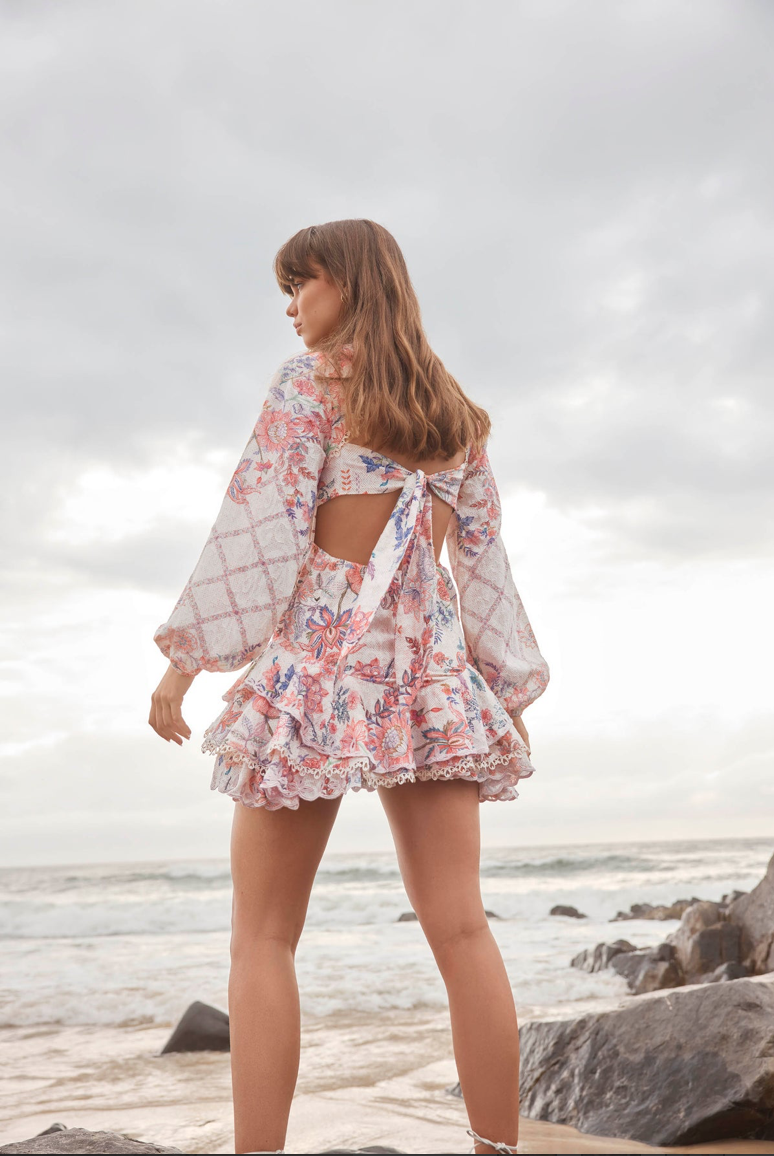 Sahara Short Dress 花卉圖騰洋裝