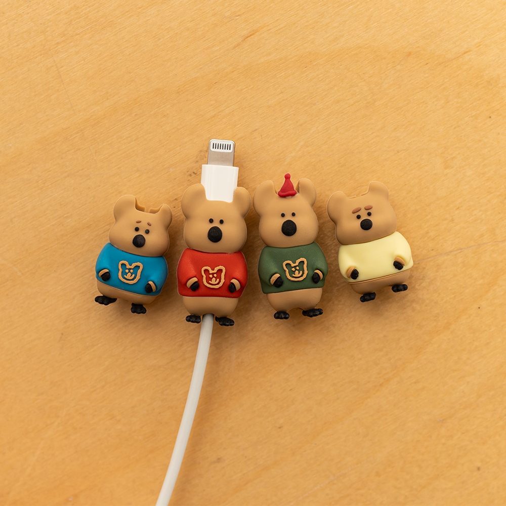 🇰🇷 DINOTAENG 矮袋鼠 Quokka Hatty Fatty Bric 咬線套 保護套  / 現貨