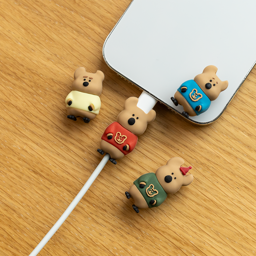 🇰🇷 DINOTAENG 矮袋鼠 Quokka Hatty Fatty Bric 咬線套 保護套  / 現貨