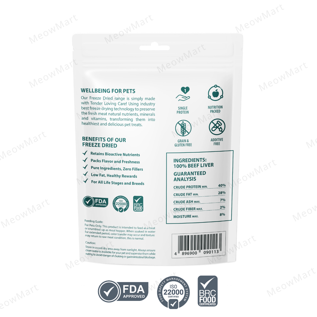 Homey Moments 凍乾牛肝塊 200g (貓狗適用)