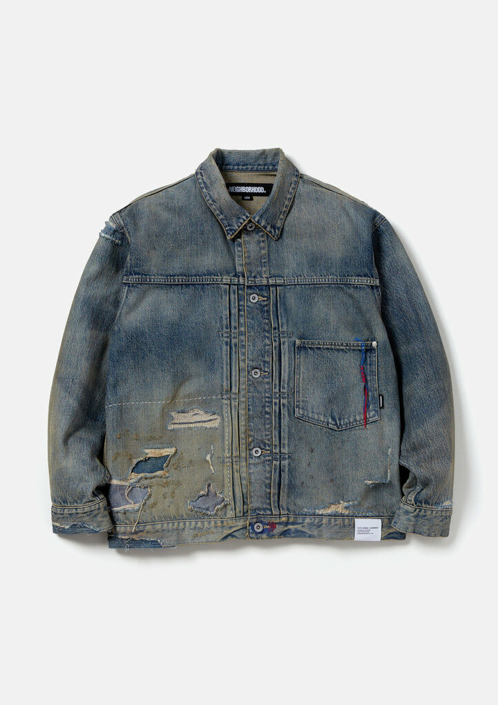 2024SS NEIGHBORHOOD SAVAGE DENIM TYPE-1 JACKET 破壞 牛仔 外套 現貨