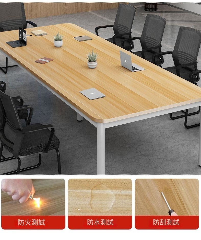 辦公桌/會議桌 (180x120x75 - 黑枱黑腳)