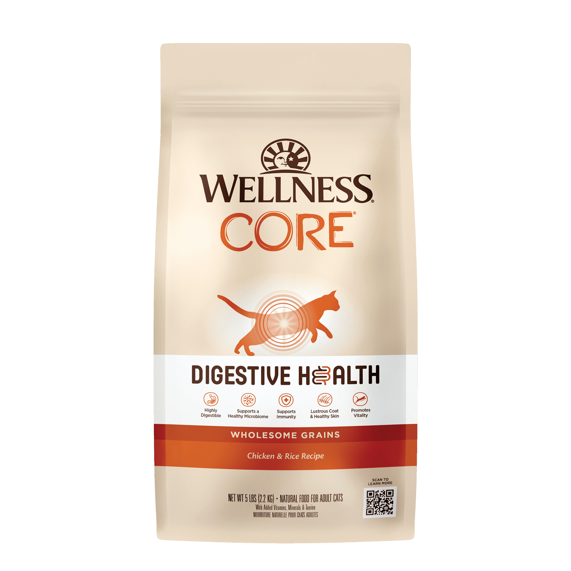 WELLNESS CORE 腸胃消化機能-室內貓 新鮮雞肉(5磅)