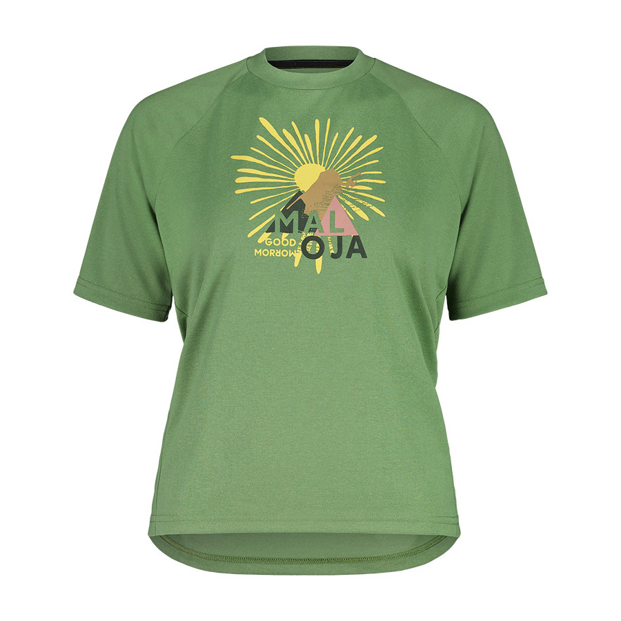 【MALOJA】女麻料混紡快乾短袖上衣 / 24MA37114-[綠、紫、棕]