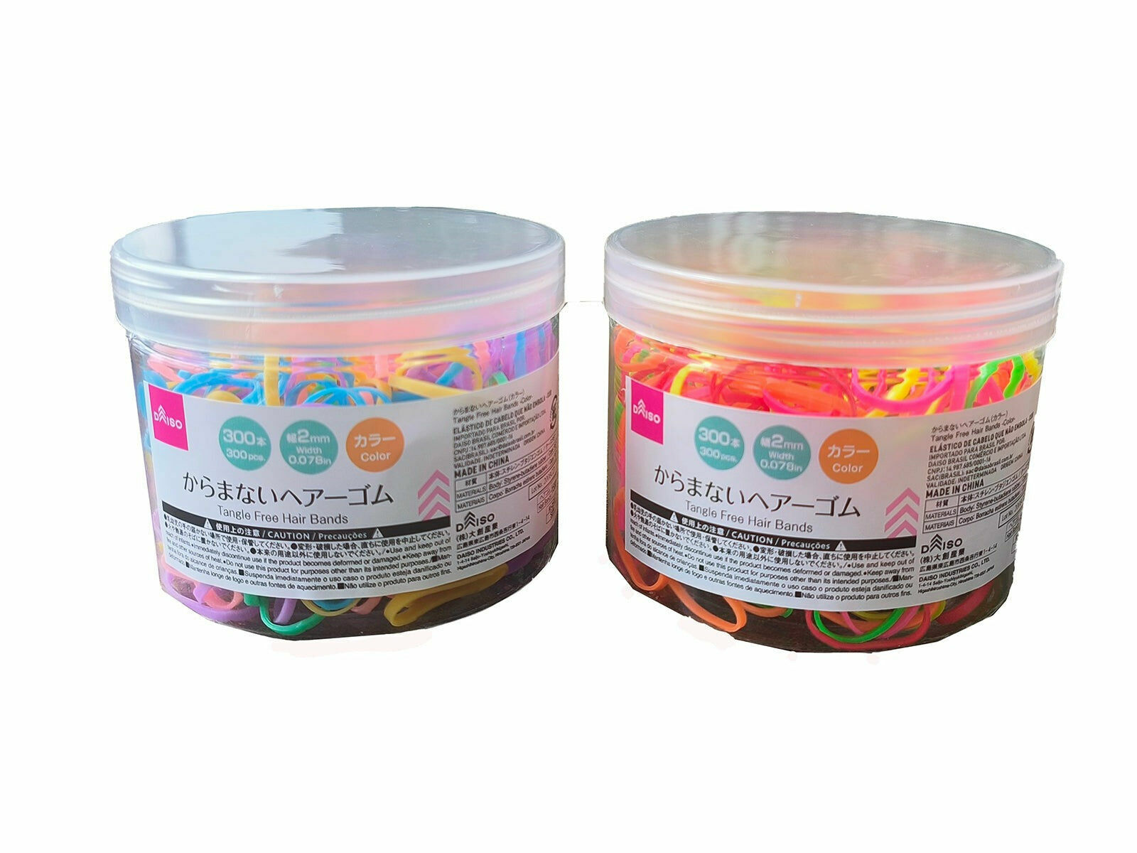 防打結橡皮筋髮圈/彩色 300入
