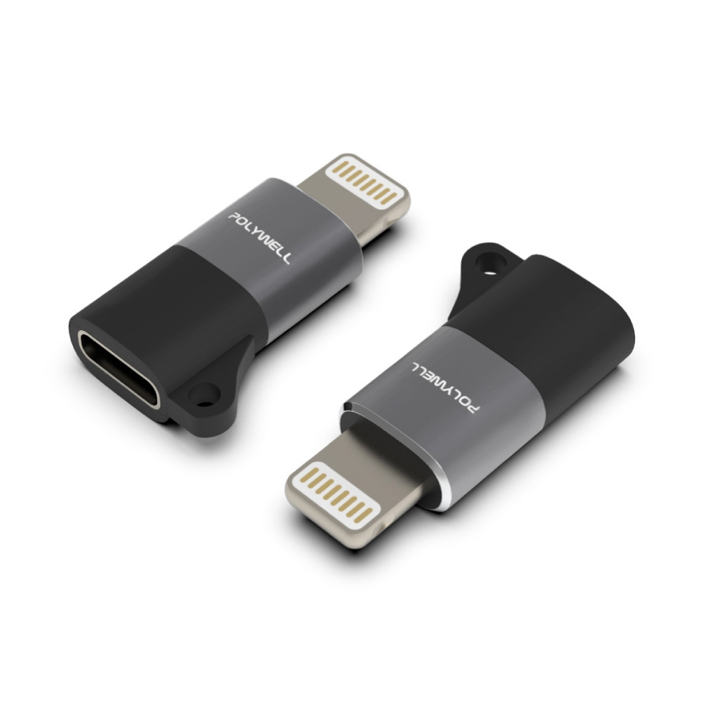 【POLYWELL】Lightning To Type-C母 蘋果轉接器