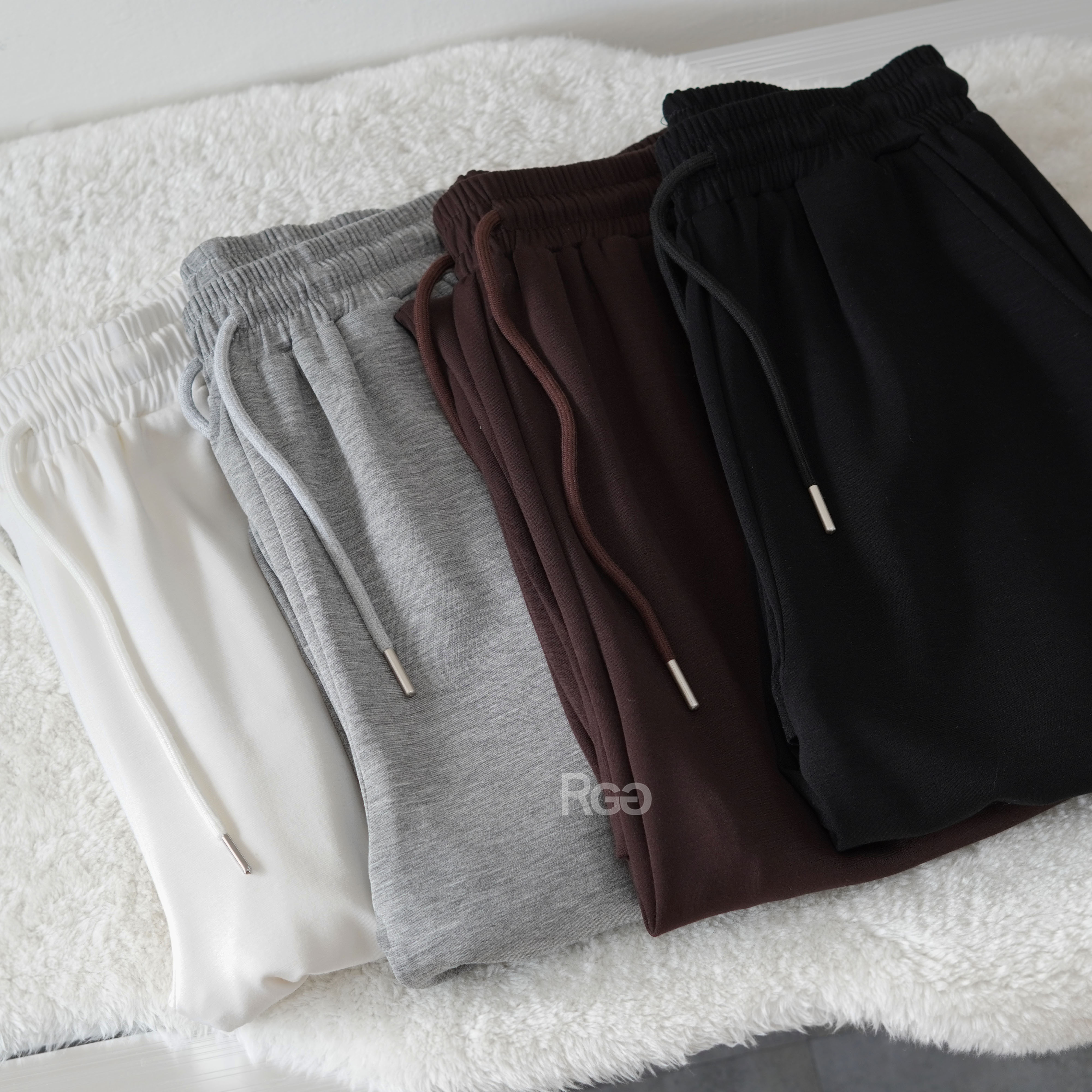 #1839 空氣棉抽繩長腿落地褲商品照