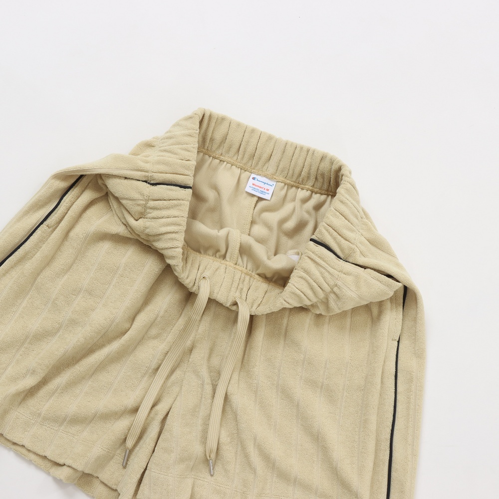 女款-CASUAL 毛圈布網球風短褲-米色（CW-Z502-780）