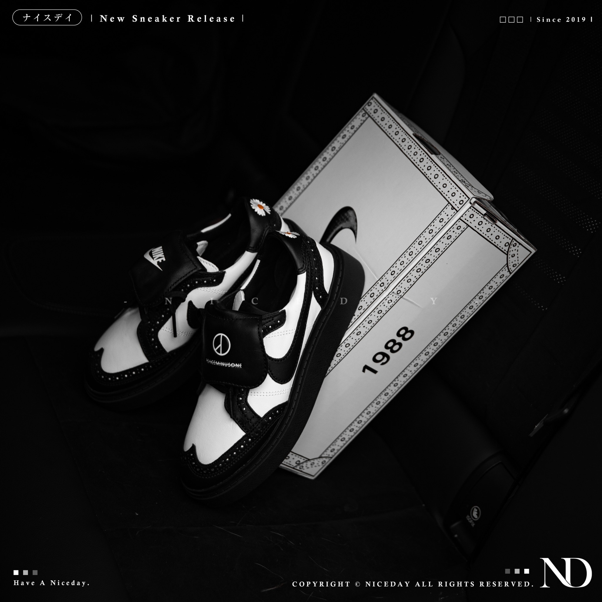 NICEDAY 代購 Nike Kwondo 1 x Peaceminusone 白黑 熊貓 GD 權志龍 聯名 DH2482-101
