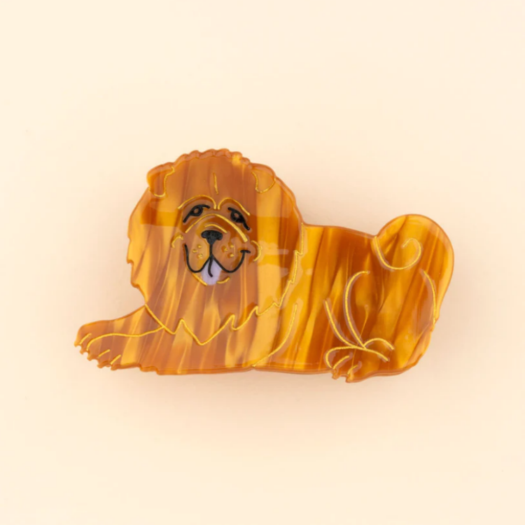 法國 Coucou Suzette 童趣造型挽髮抓夾 鬆獅犬
