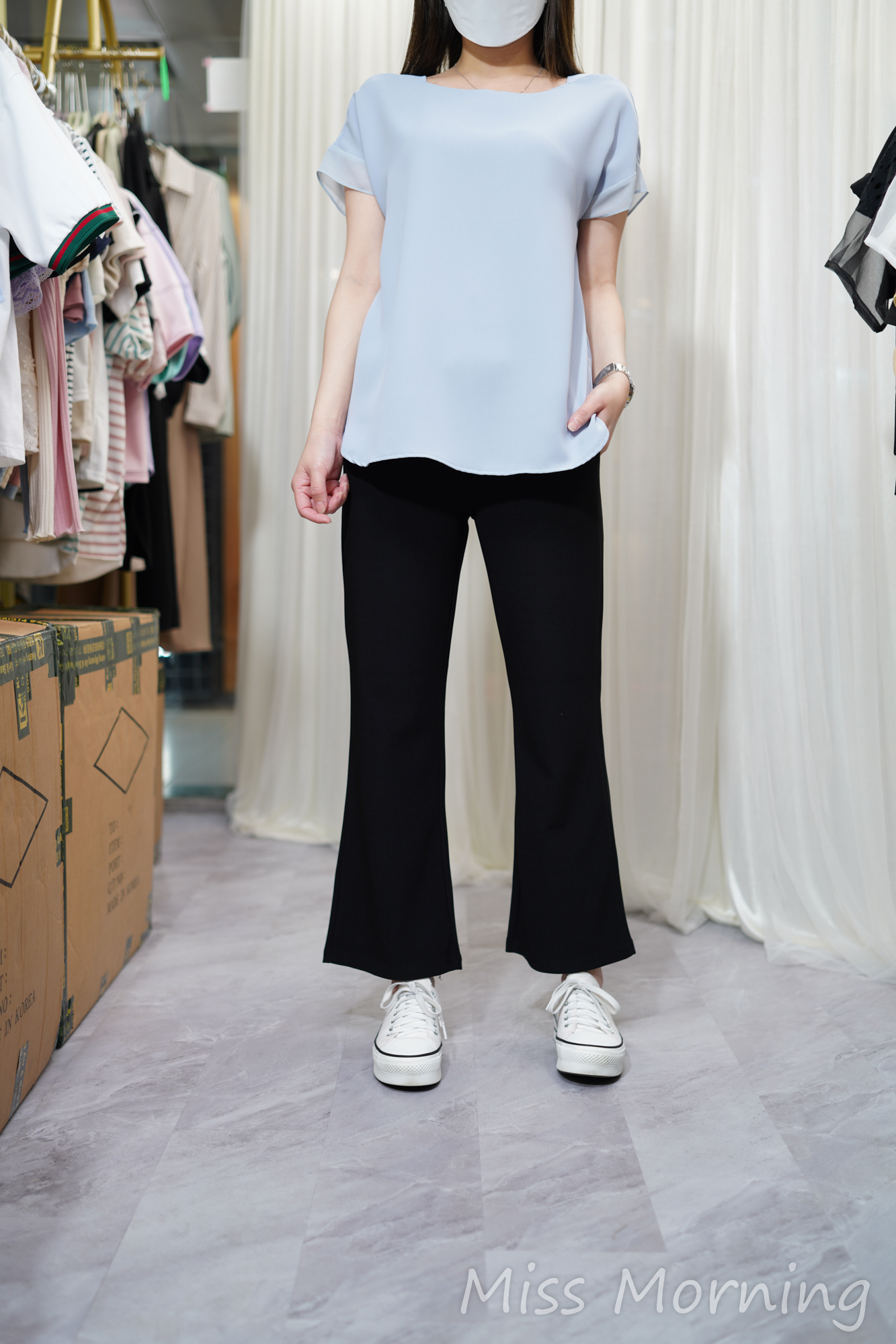 順滑實色雪紡上衣(13775)