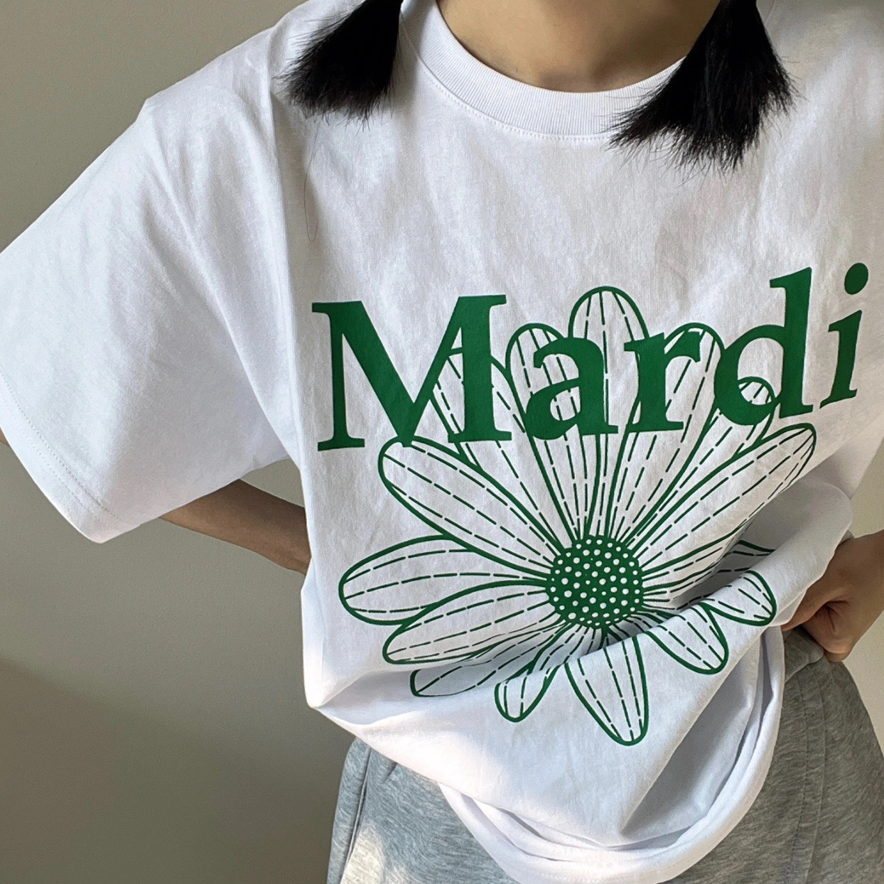 一般款 🇰🇷 韓國 MARDI MERCREDI TSHIRT FLOWERMARDI 金高銀同款 花花 短T 短袖 夏天 / 現貨