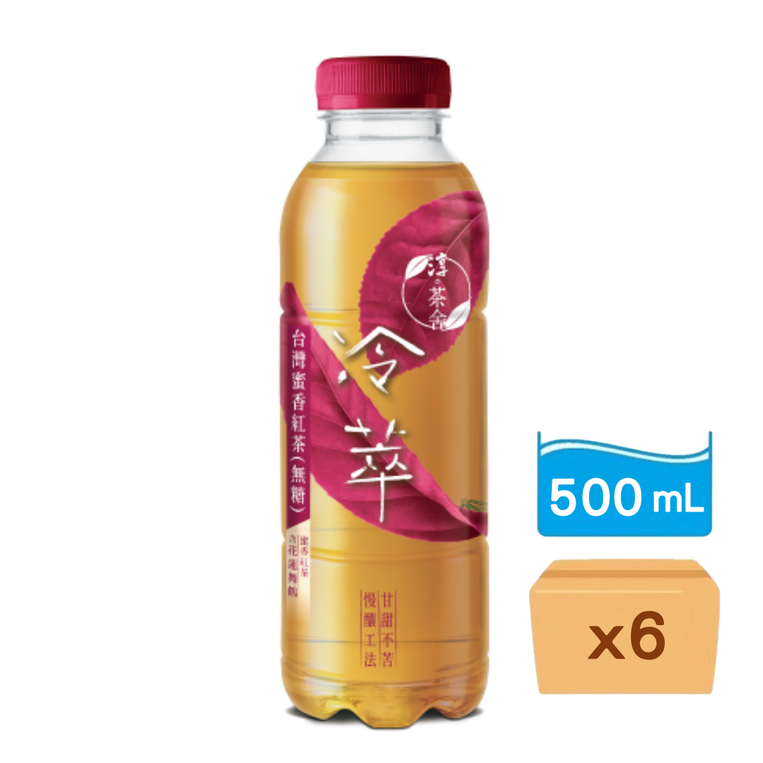 淳茶舍-冷萃台灣蜜香紅茶(無糖) 500ml x 6樽