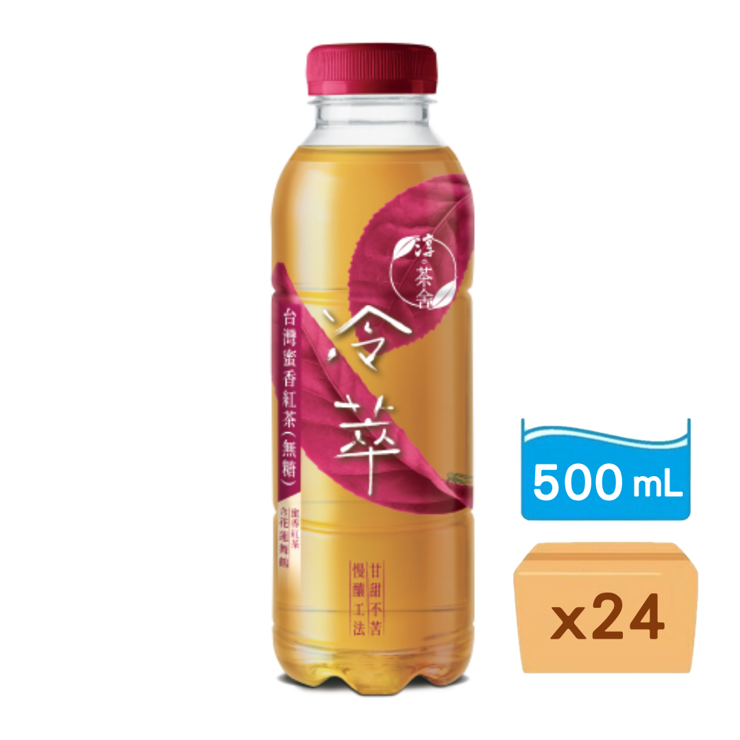 淳茶舍-冷萃台灣蜜香紅茶(無糖) 500ml x 24樽