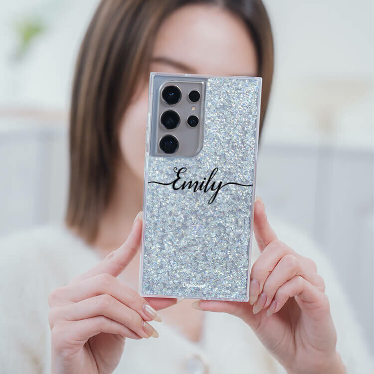 妳的姓名 銀耀貝拉殼 - (訂製名字) - Samsung 三星 客製化手機殼