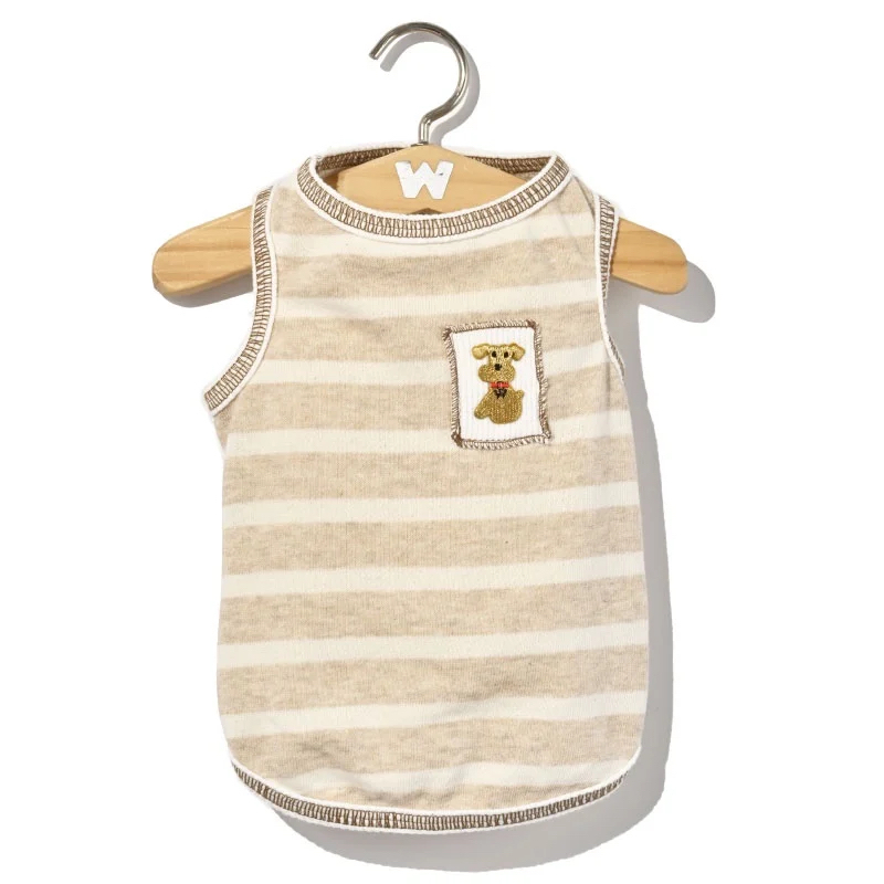 【WHCY】Striped Tank Top - Beige (Made in Japan)