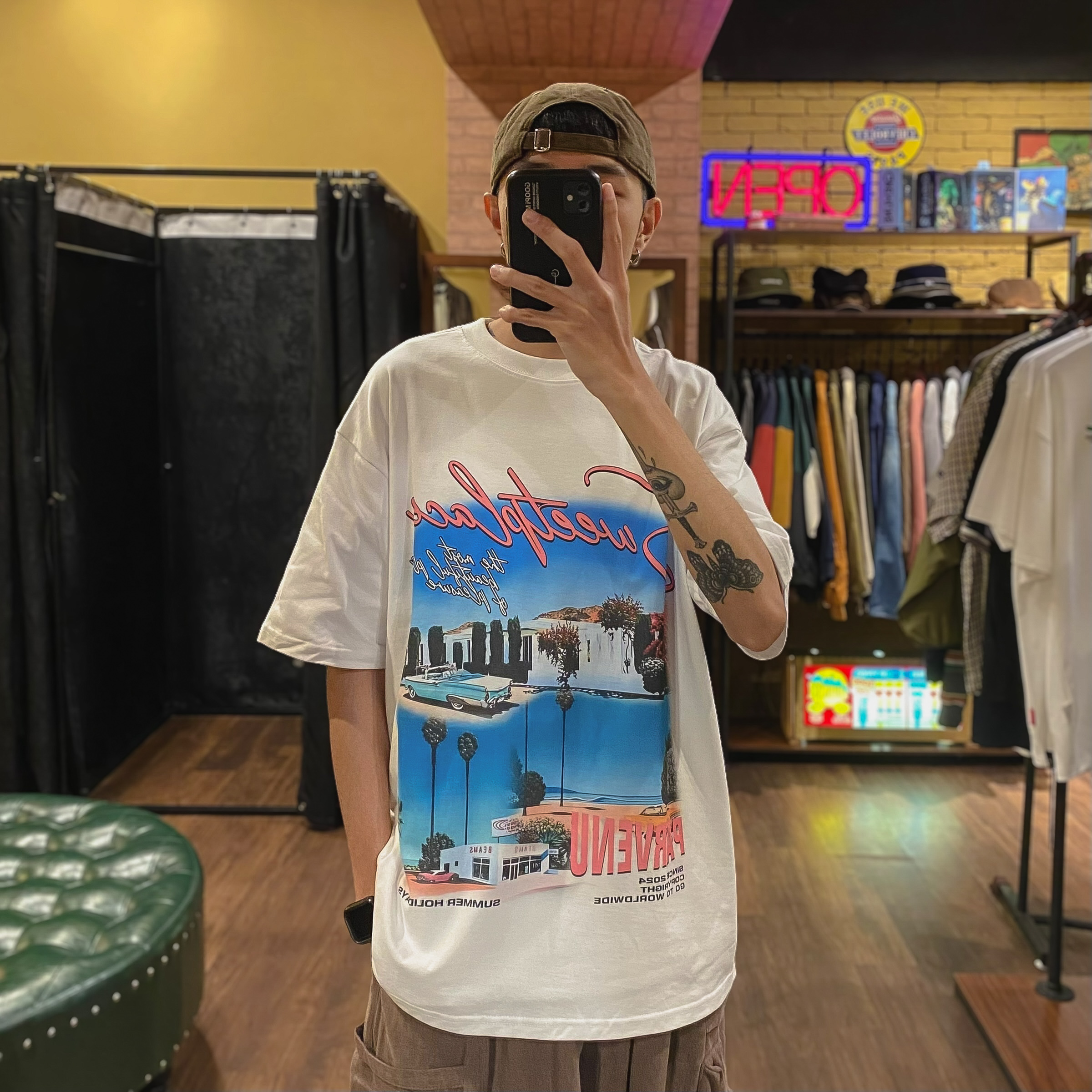 美國西海岸印花圖TEE