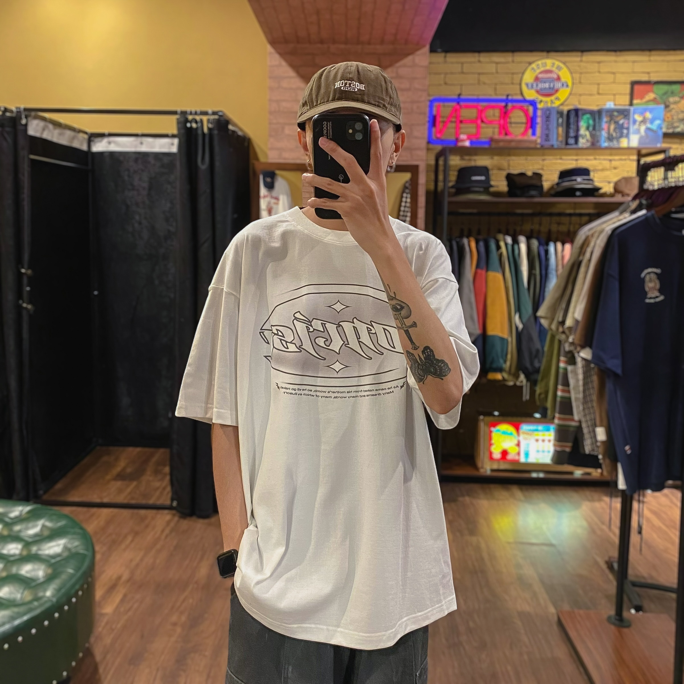 美式街頭字母圖短TEE