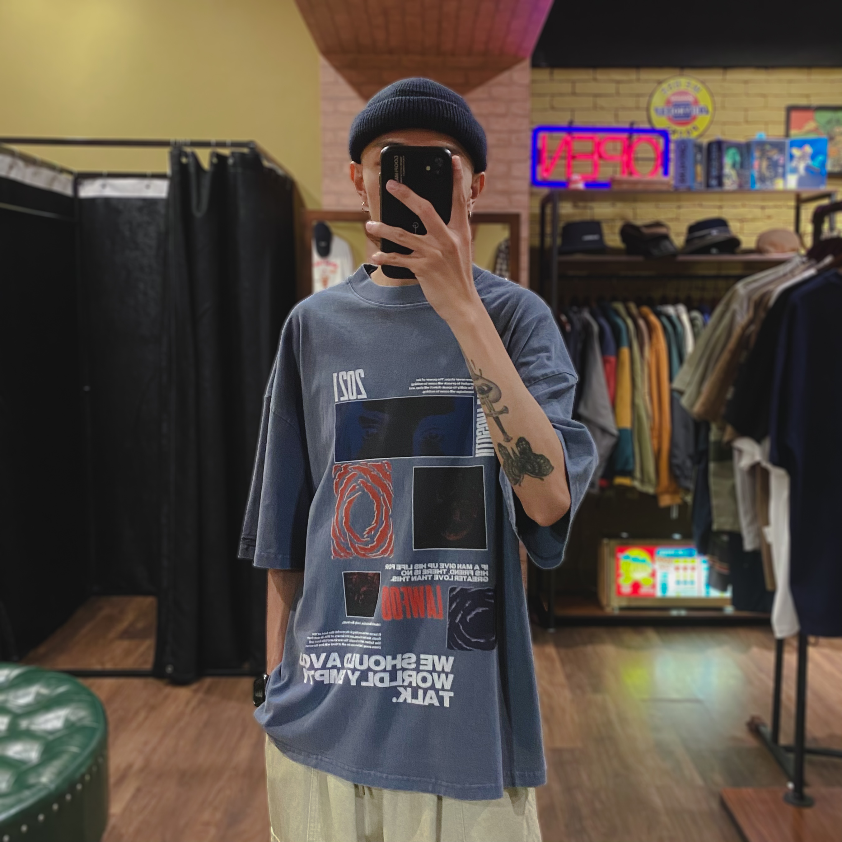 個性街頭意識形態短TEE