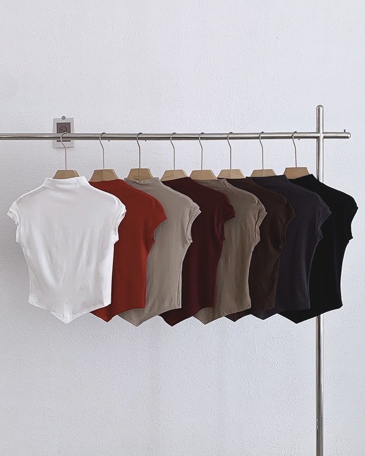 P7523 - Turtle Neck Plain Top (Pre Order)