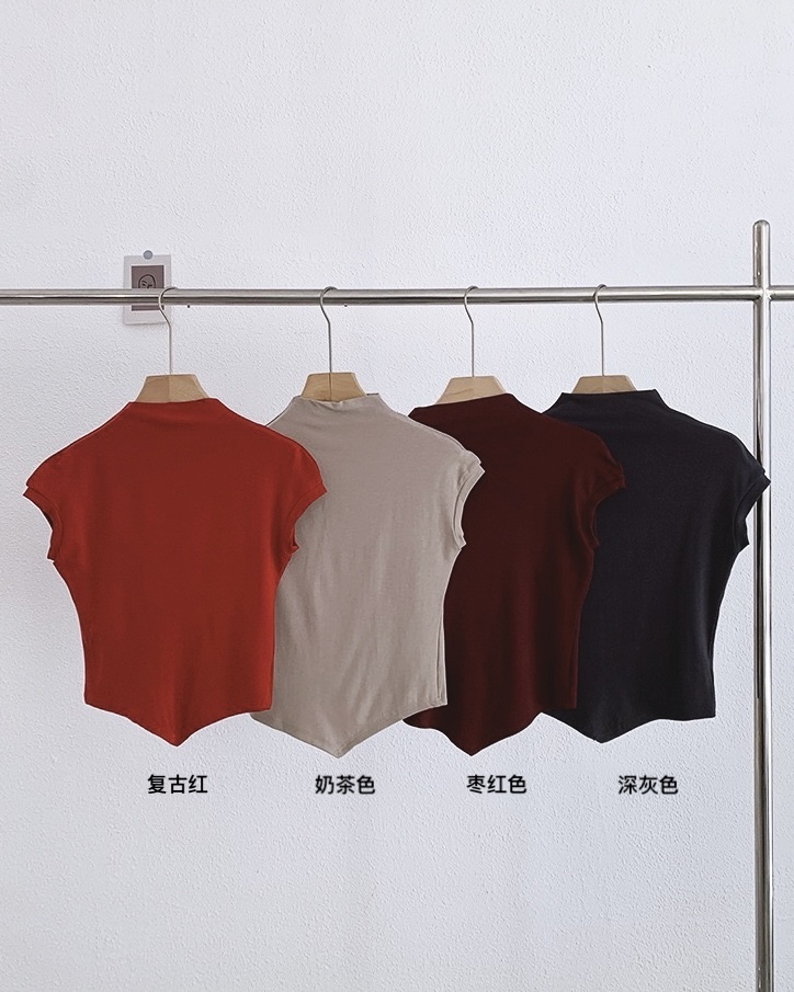 P7523 - Turtle Neck Plain Top (Pre Order)