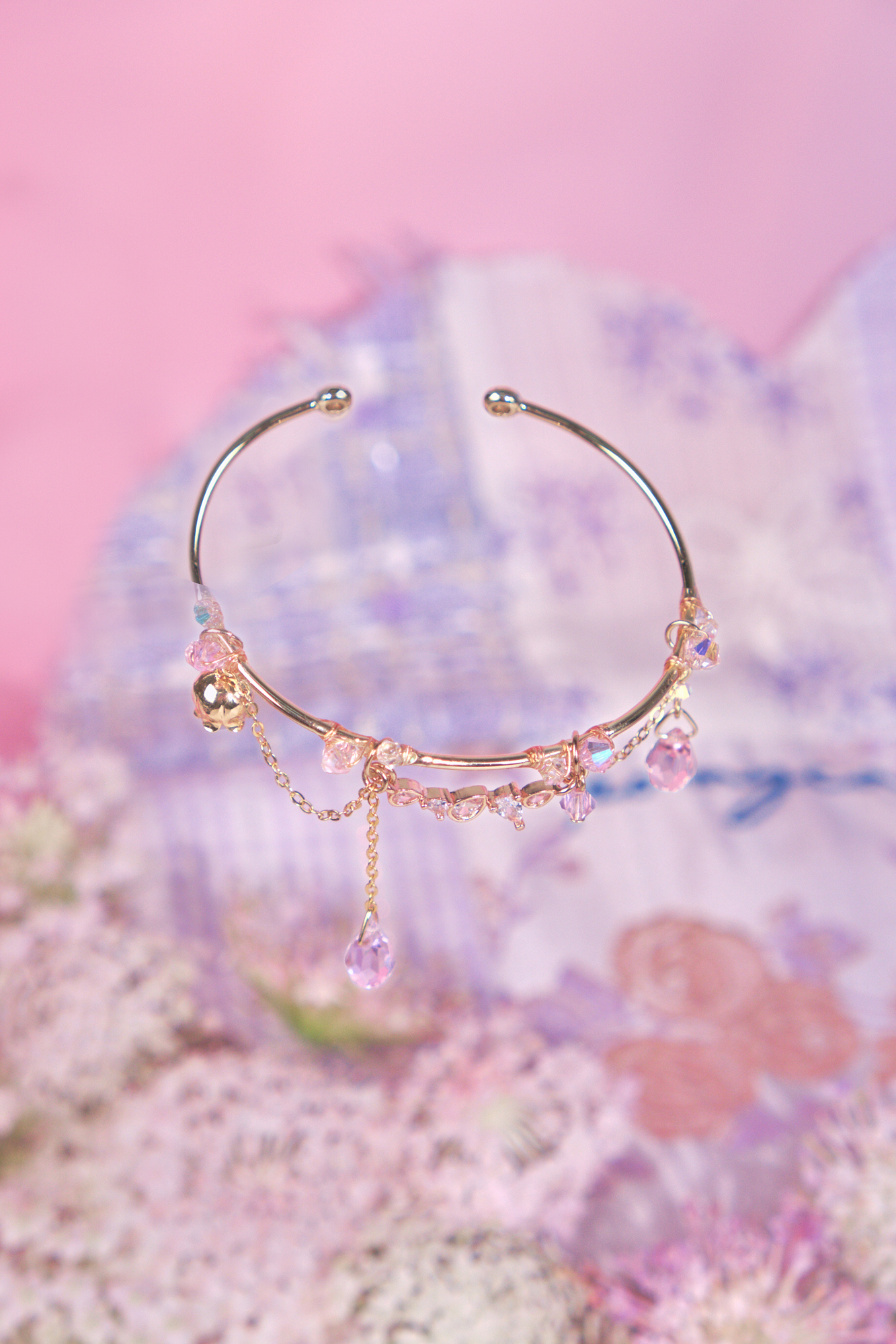 Roseate Daydream Double-layer Preciosa Crystal Bracelet