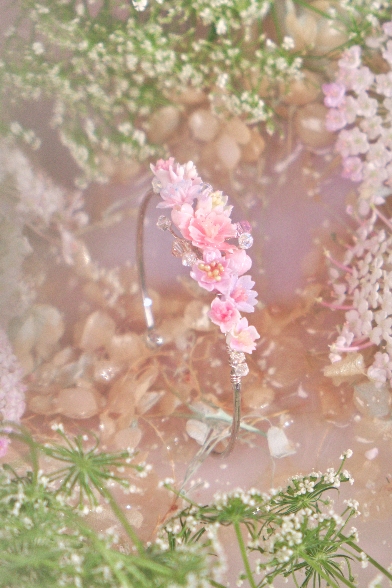 Sakura Blossom Floral Bridge Bracelet