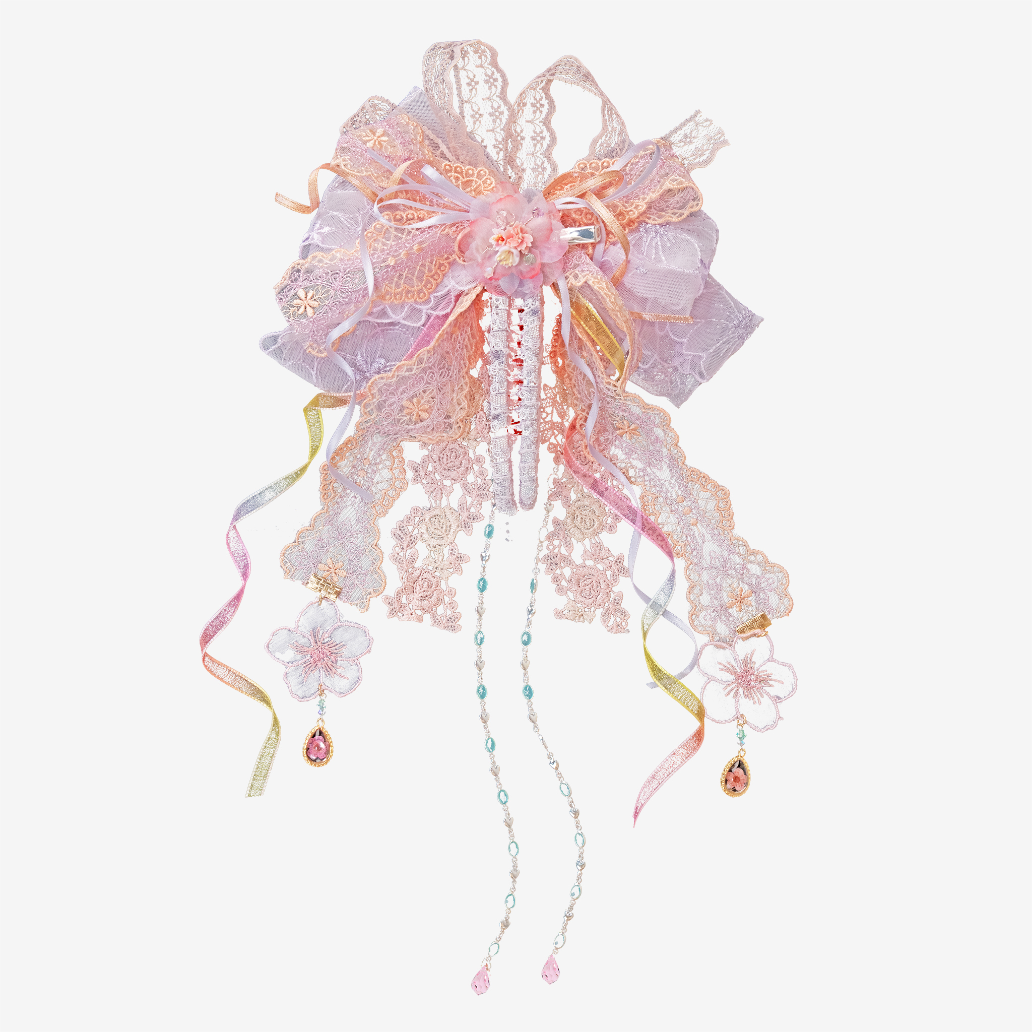 Drifting Clouds Lace Bow Banana Hair Clip