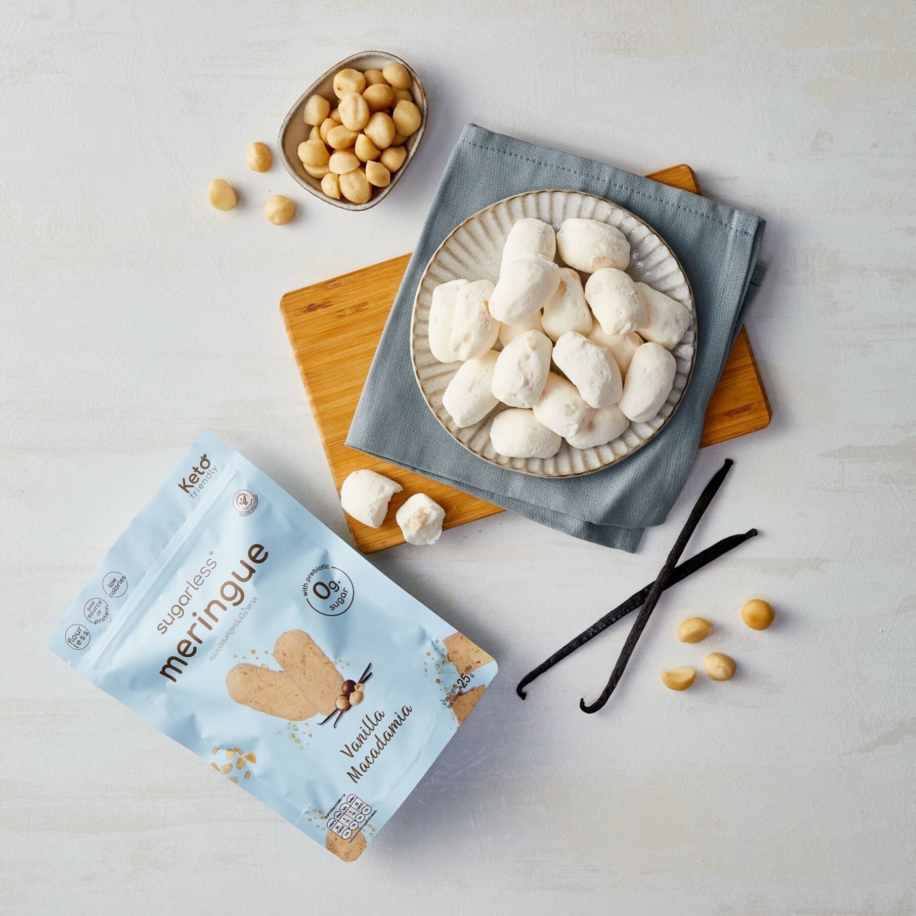 Sugarless 蛋白脆餅零食 雲呢拿夏威夷果味 25g (best before 05 Oct 2025)