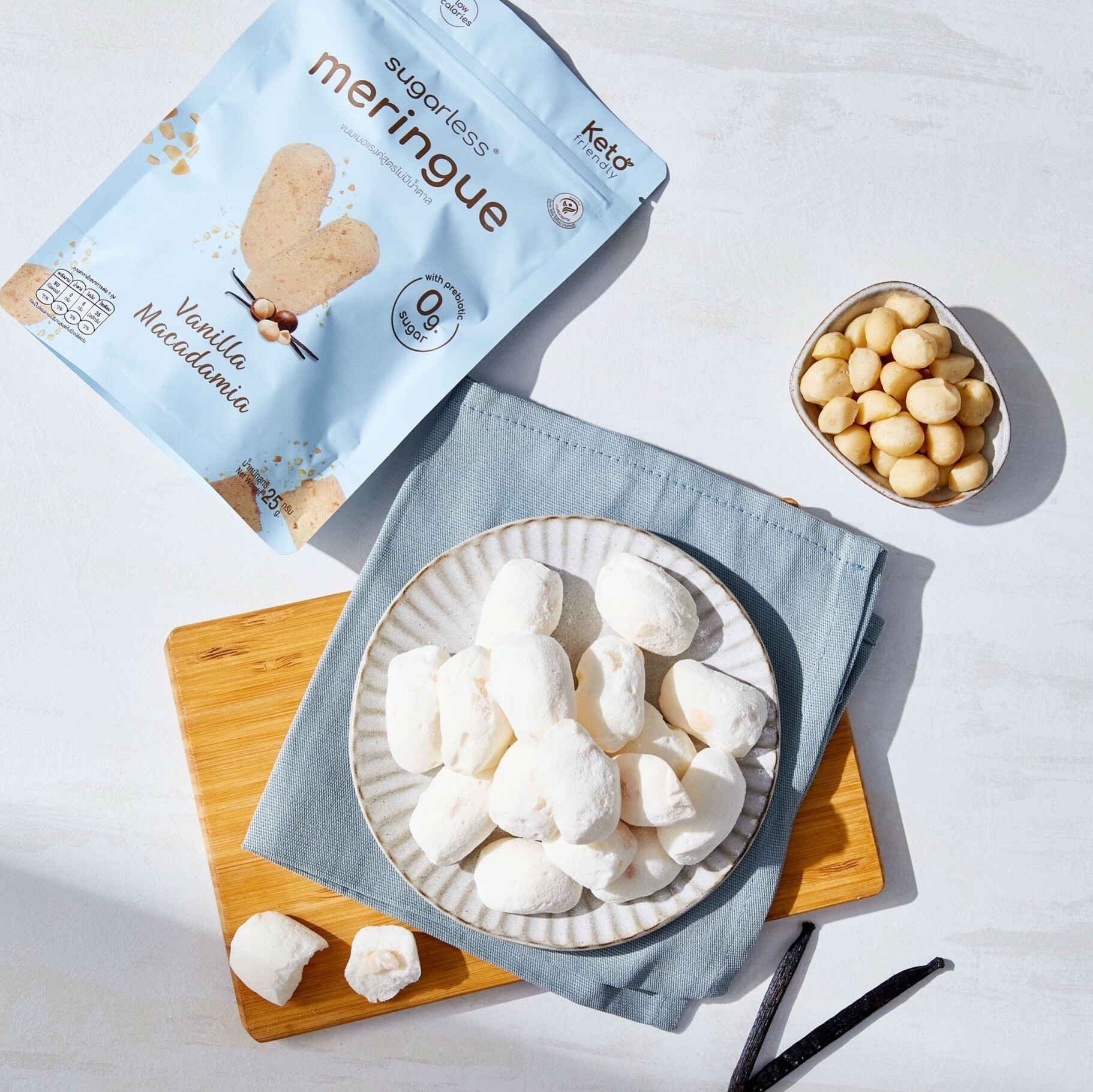 Sugarless 蛋白脆餅零食 雲呢拿夏威夷果味 25g (best before 05 Oct 2025)