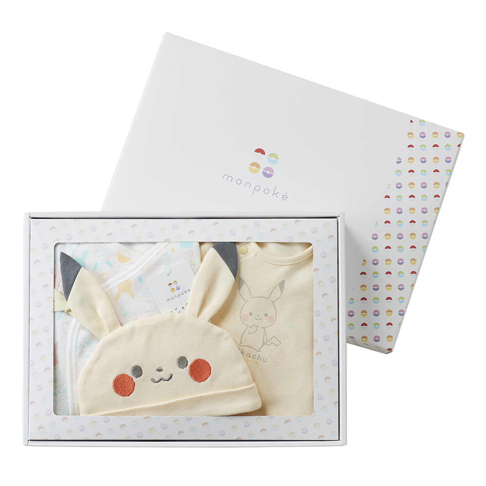 Monpoke - 比卡超粉彩色新生嬰兒準備套裝 (3件入)
