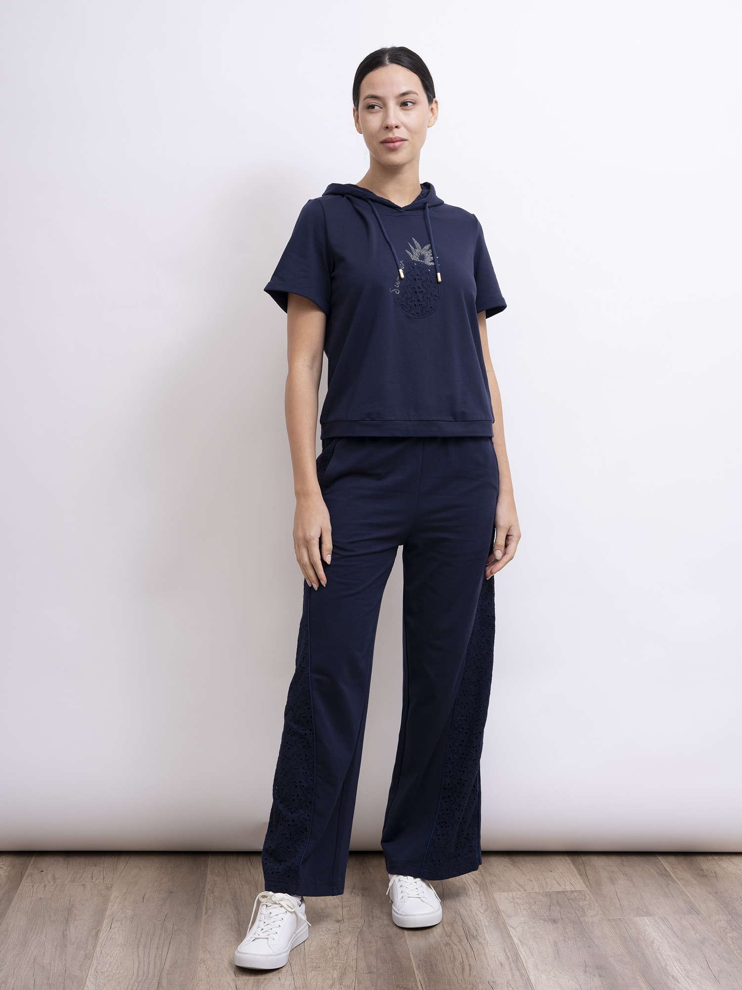 mi-tu 拼接蕾絲運動長褲