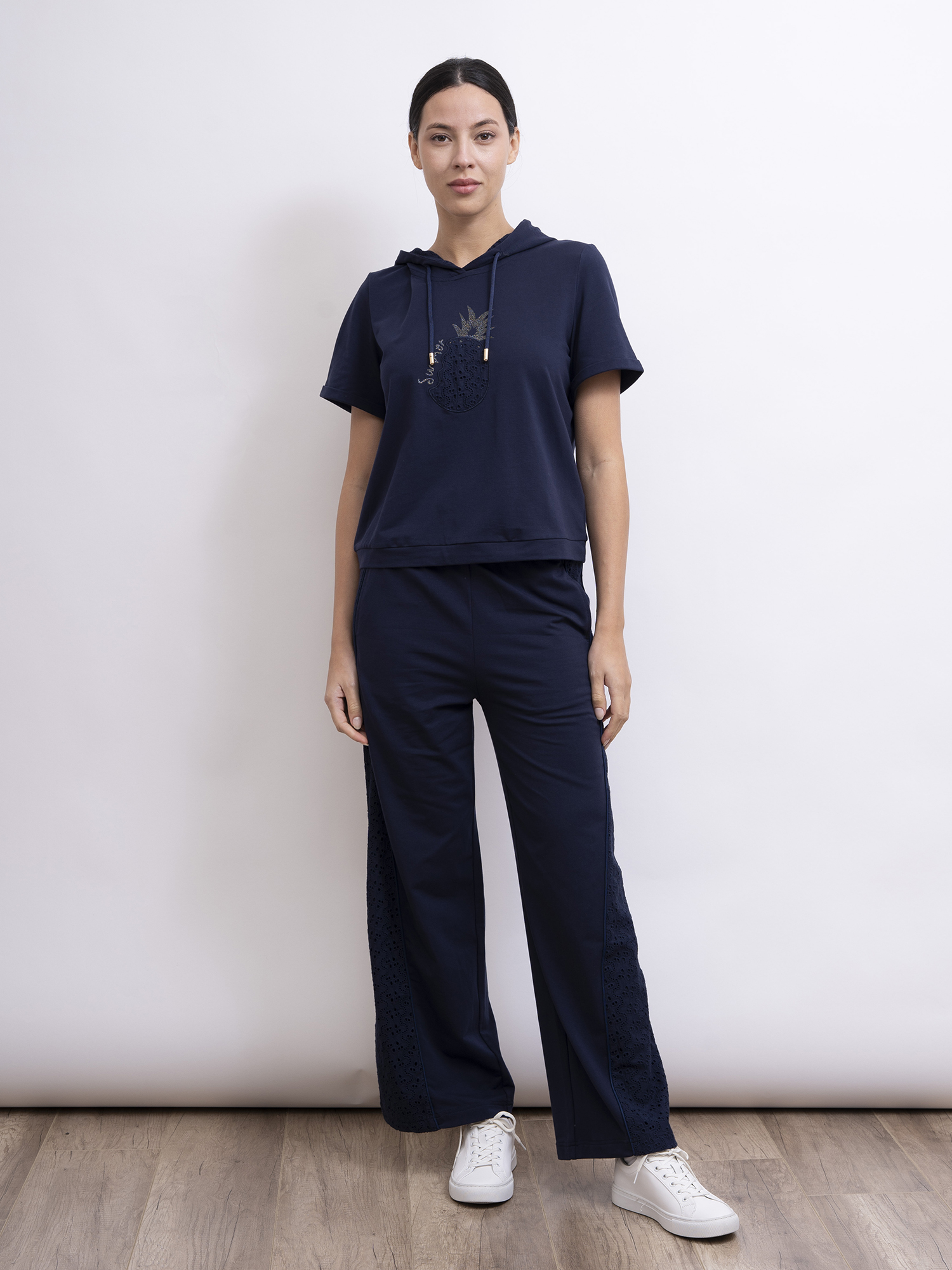 mi-tu 拼接蕾絲運動長褲