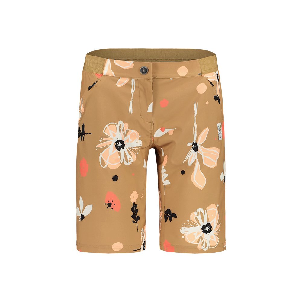 【MALOJA】女彈性快乾專業款印花短褲 / 24MA37161-[花朵棕、黑]