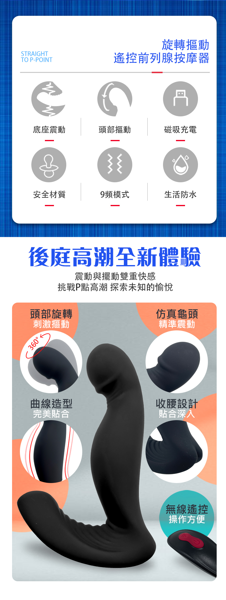 杰弟Jiedi｜前列腺｜旋轉摳動後庭按摩器