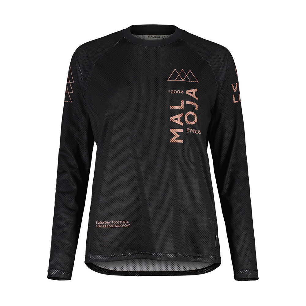 【MALOJA】女排汗快乾長袖上衣 / 24MA37167-[黑、藕黑拼]