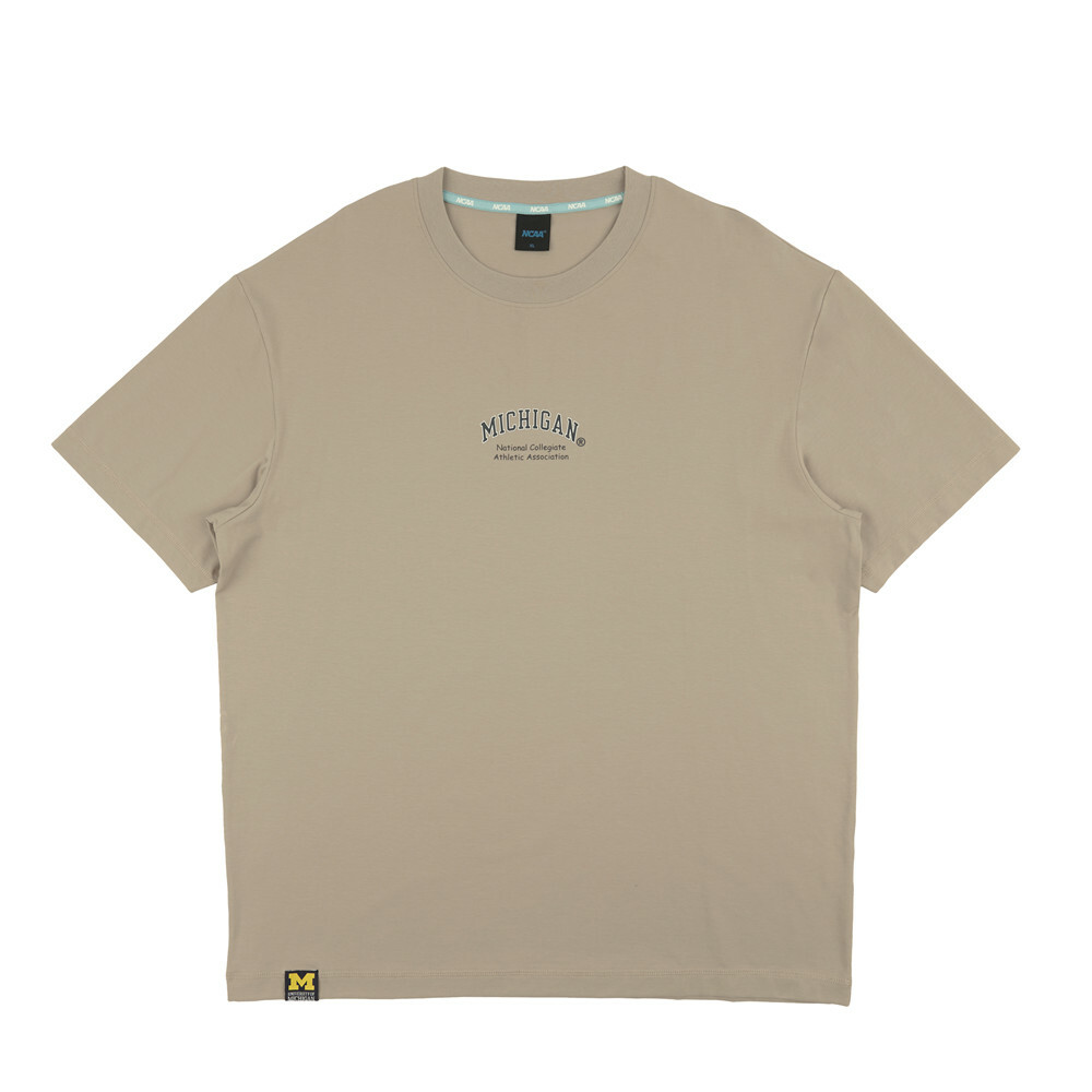 NCAA 短T 卡其 粉綠 密西根LOGO 涼感 短袖 T恤 中性 74251011-