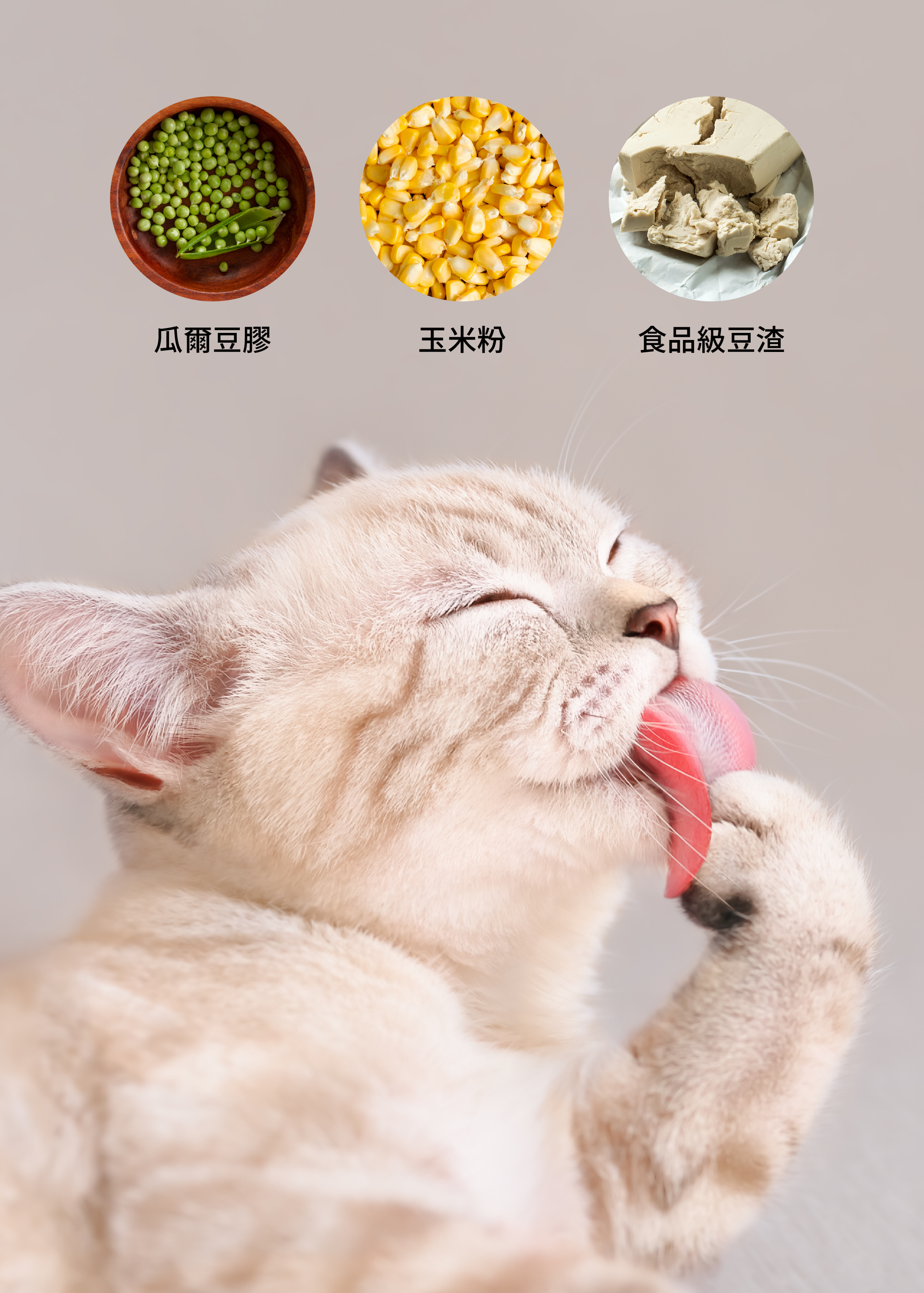 食品級原料，貓咪誤食免擔心