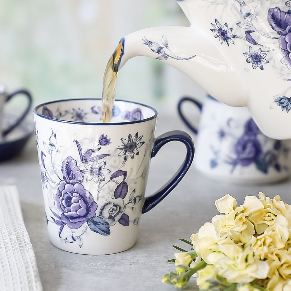 London Pottery ｜藍玫瑰水杯｜300毫升