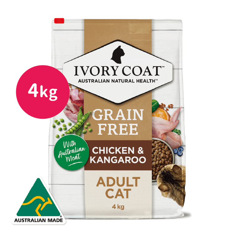 Ivory Coat|袋鼠肉&雞肉 室内成貓配方 4kg (IC-4746)