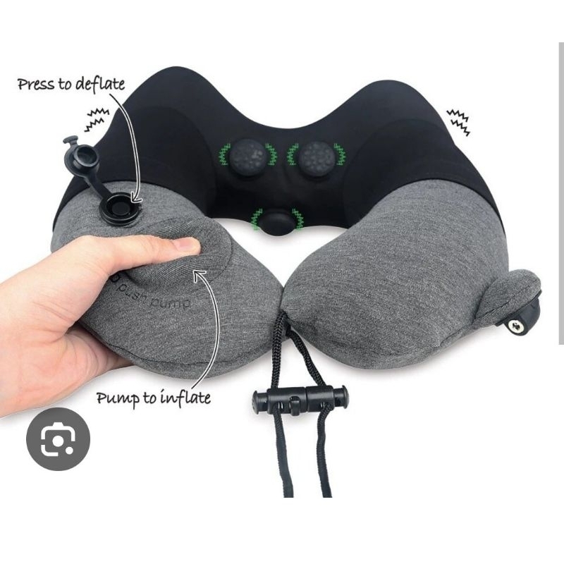 瑞士 Travelmall 3D ｜原價2980賠售！按壓式專利手動充氣旅行頸枕 紅點設計 ，旅遊 機上，收納方便